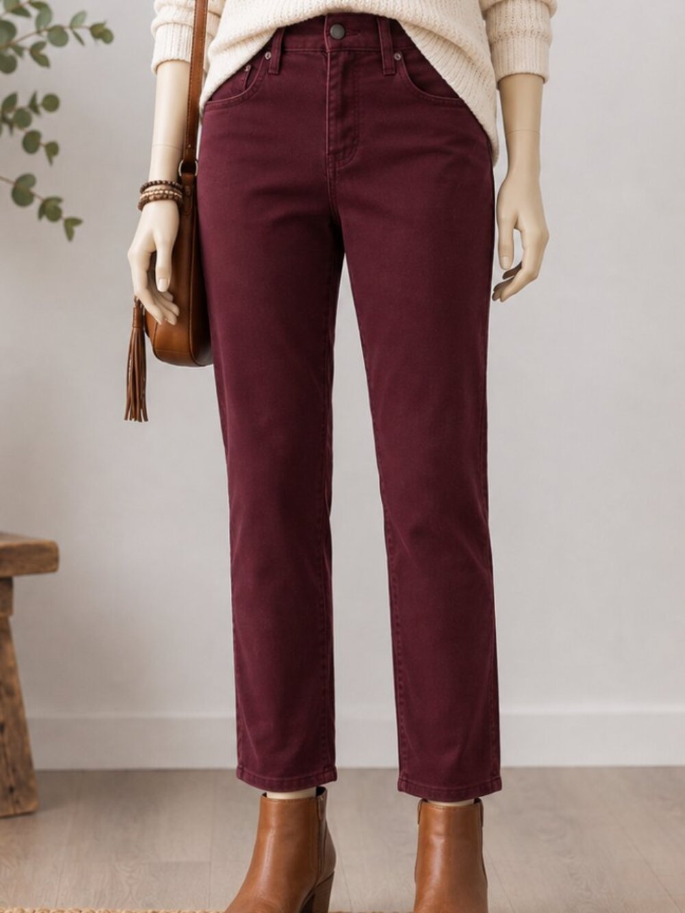 Gloria Vanderbilt Amanda Jeans Size 12 Burgundy – Washed Not Worn